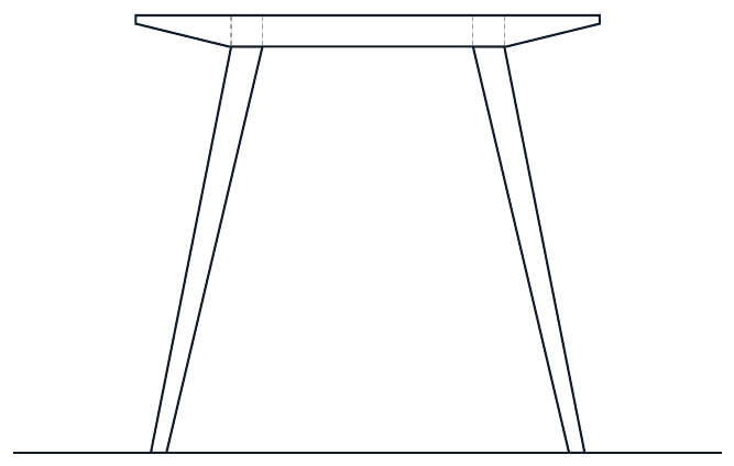 Line drawing of the 252 stool