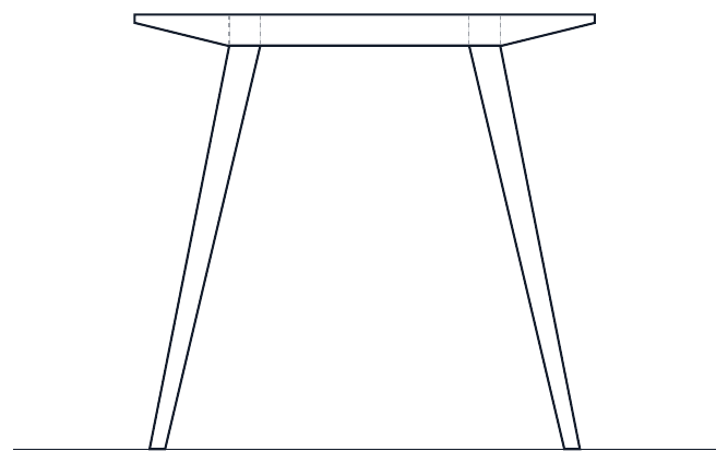 Line drawing of the 252 stool